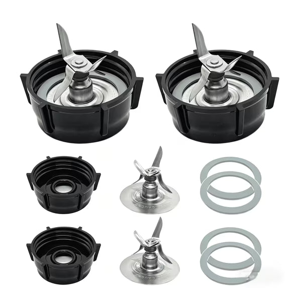 Oster Blender Replacement Parts Blender Ice Blade with Jar Base Cap and Two Rubber O Ring Seal Gasket Accessory Refresh Kit