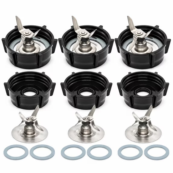 Oster Blender Replacement Parts Blender Ice Blade with Jar Base Cap and Two Rubber O Ring Seal Gasket Accessory Refresh Kit