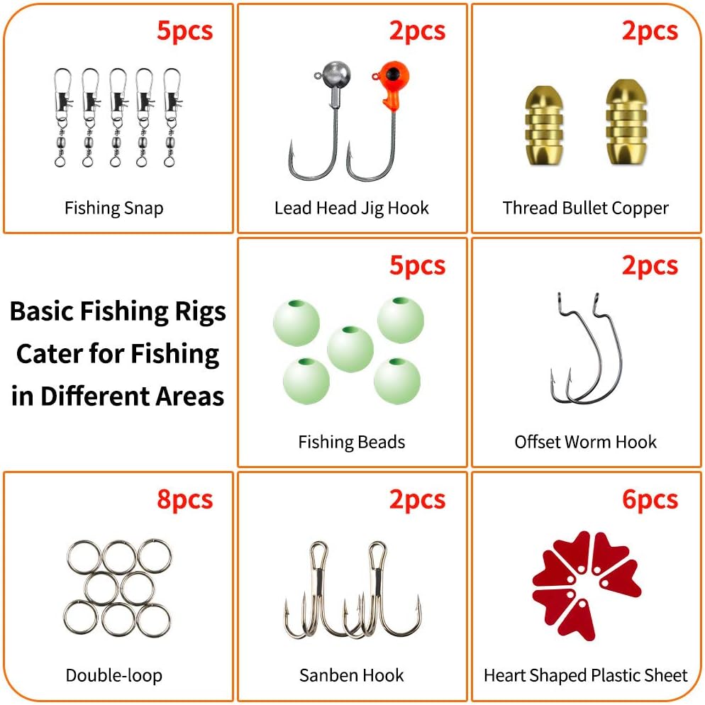 Fishing Lures Kit for Freshwater Bait Tackle Kit for Bass Trout Salmon Fishing Accessories Tackle Box Including Spoon Lures Soft Plastic Worms Gifts for Men