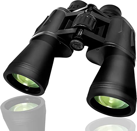 GOANDO 20x50 Binoculars for Adults and Kids High Power Compact Binoculars Large Waterproof Binoculars with Low Light Night Vision for Hunting Bird Watching Travel Sightseeing Outdoor Sports, Black