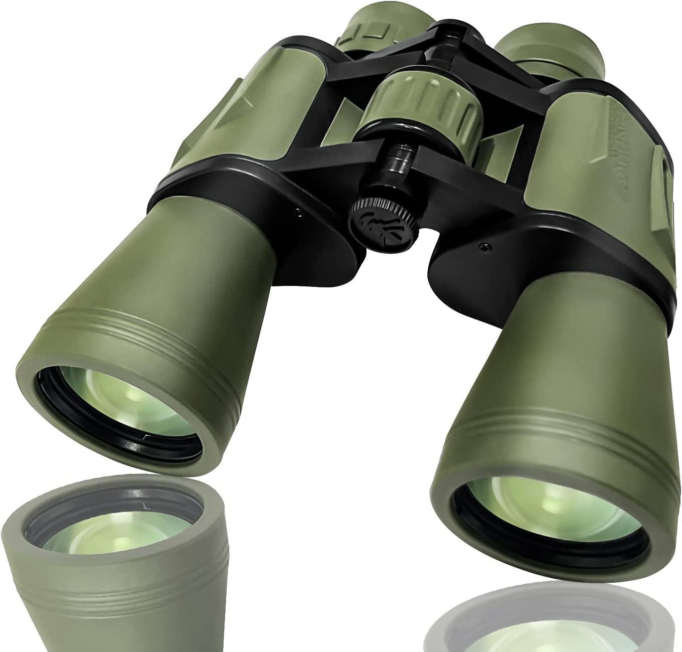 GOANDO 20x50 Binoculars for Adults and Kids High Power Compact Binoculars Large Waterproof Binoculars with Low Light Night Vision for Hunting Bird Watching Travel Sightseeing Outdoor Sports, Black