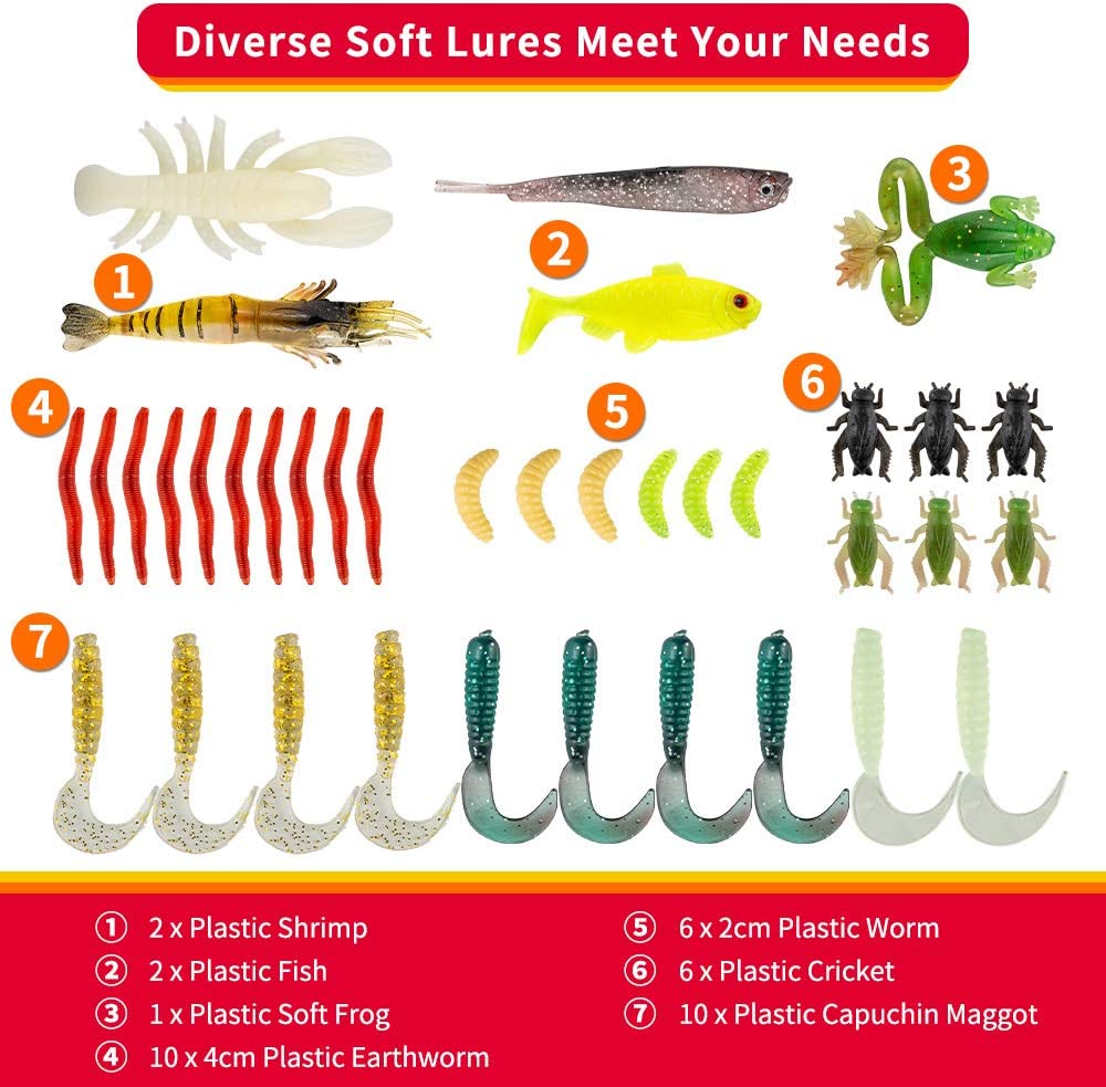Fishing Lures Kit for Freshwater Bait Tackle Kit