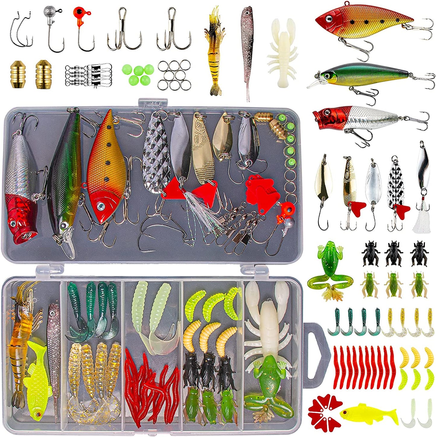 Fishing Lures Kit for Freshwater Bait Tackle Kit